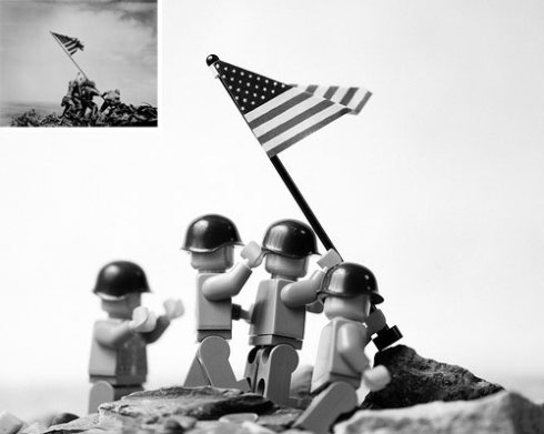 "Raising the flag on Iwo Jima", do fotógrafo Joe Rosenthal, em 1945
